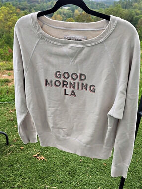 Nil Lotan Good Morning LA Sweatshirt Gray Sweatshirt